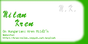 milan kren business card